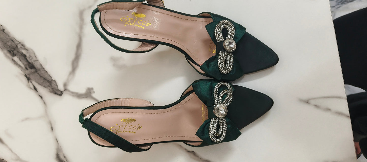 Elegant emerald green heels (clearance sale)