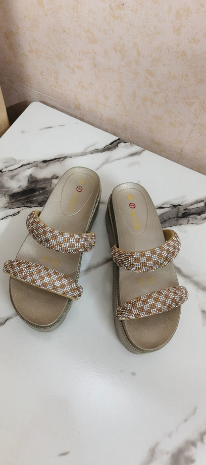 Thick sole Golden shoes (clearance sale)